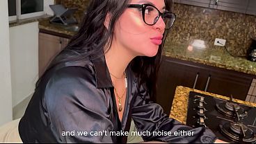 Shhhh, my husband will be home soon, and my stepson is in the room! I'm fucking my best friend's stepmom's big ass