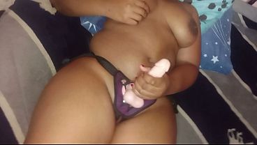 HE IS MINE TO TOY AND FUCK. HE CAN'T EVEN SIT ON MY BIG STRAP ON DILDO